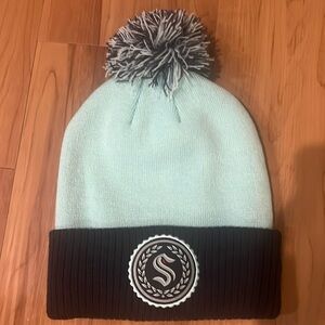 Seattle Kraken adidas cuff pom beanie